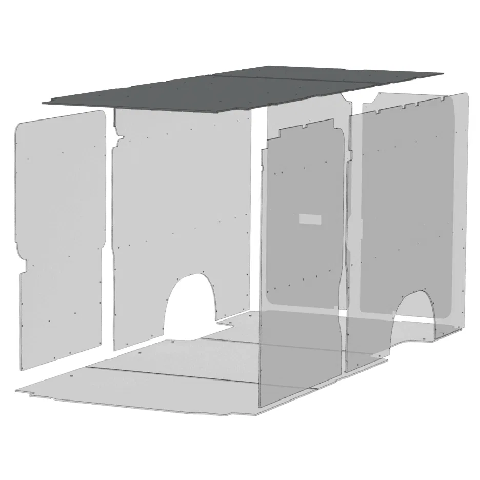 65C5-114-2613HX – LEGEND FLEET Van Ceiling Liner, Textured Gray Polypropylene Outer Layer With A Plastic Core Backed ...